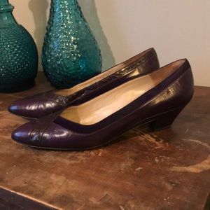vintage Bruno Magli purple “Vogue” heels 10AA
